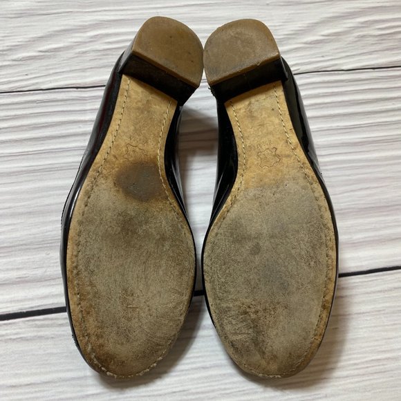 Tory Burch Black Chelsea Patent Leather Pumps Heel - Picture 15 of 16